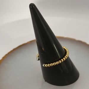 18k solid real gold ring adjustable
